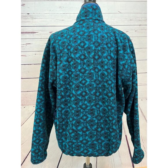 LL Bean Fleece Jacket Pullover Sweatshirt Aztec Mens Small Vintage 90s Made USA - Picture 3 of 11